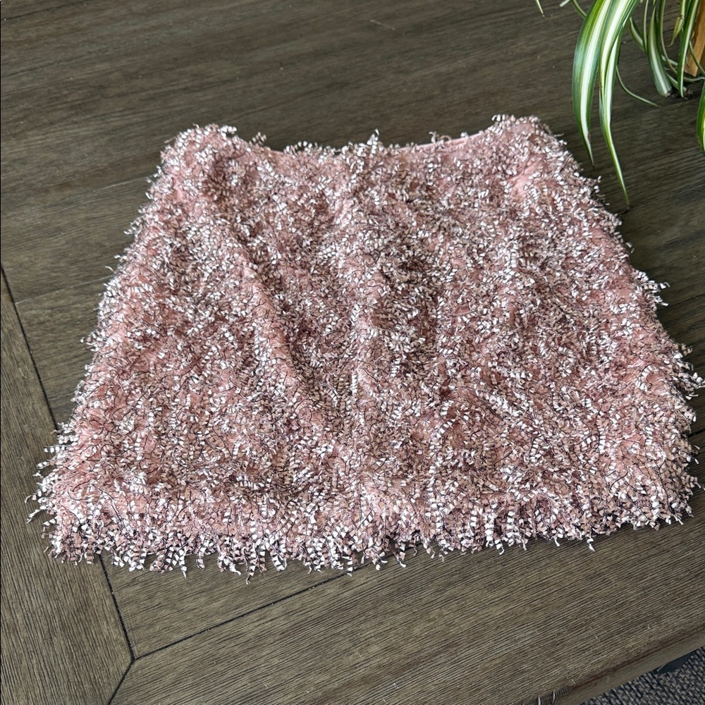 Endless Rose Shaggy Pink Mini Skirt - Picture 3 of 9